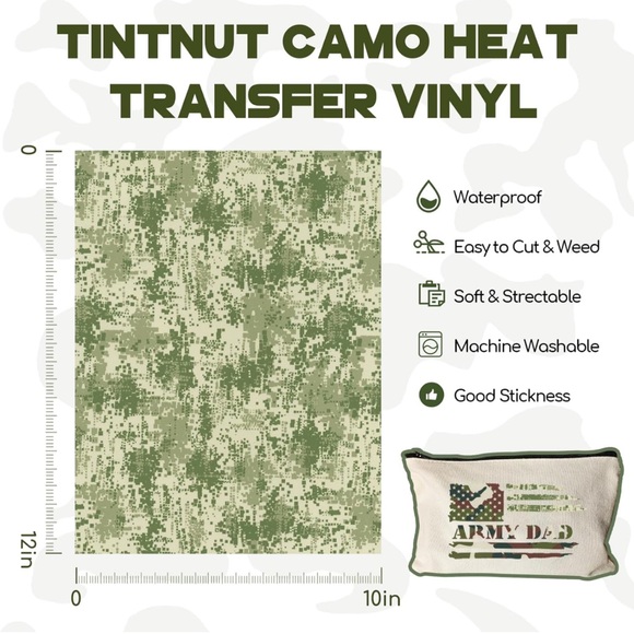 $8 🌸 Heat Transfer Vinyl ~ Camouflage Camo Variety Pack ~ Multipack Multiple - Picture 3 of 10